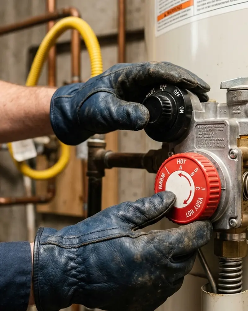 Close-up of Leak Detection & Repair work by Water Heater Jockey in Mechanicville